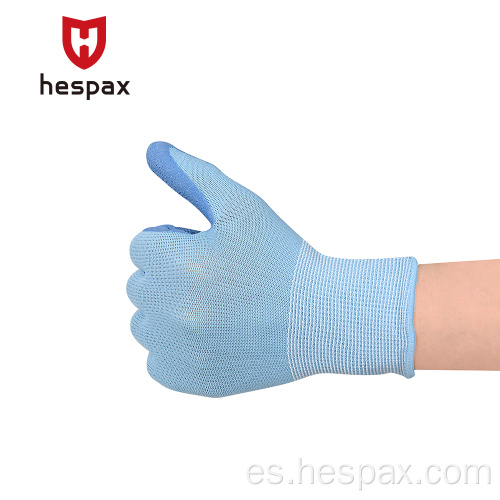 Guantes de trabajo de mano de obra al aire libre de protección de Hespax recubierto de látex